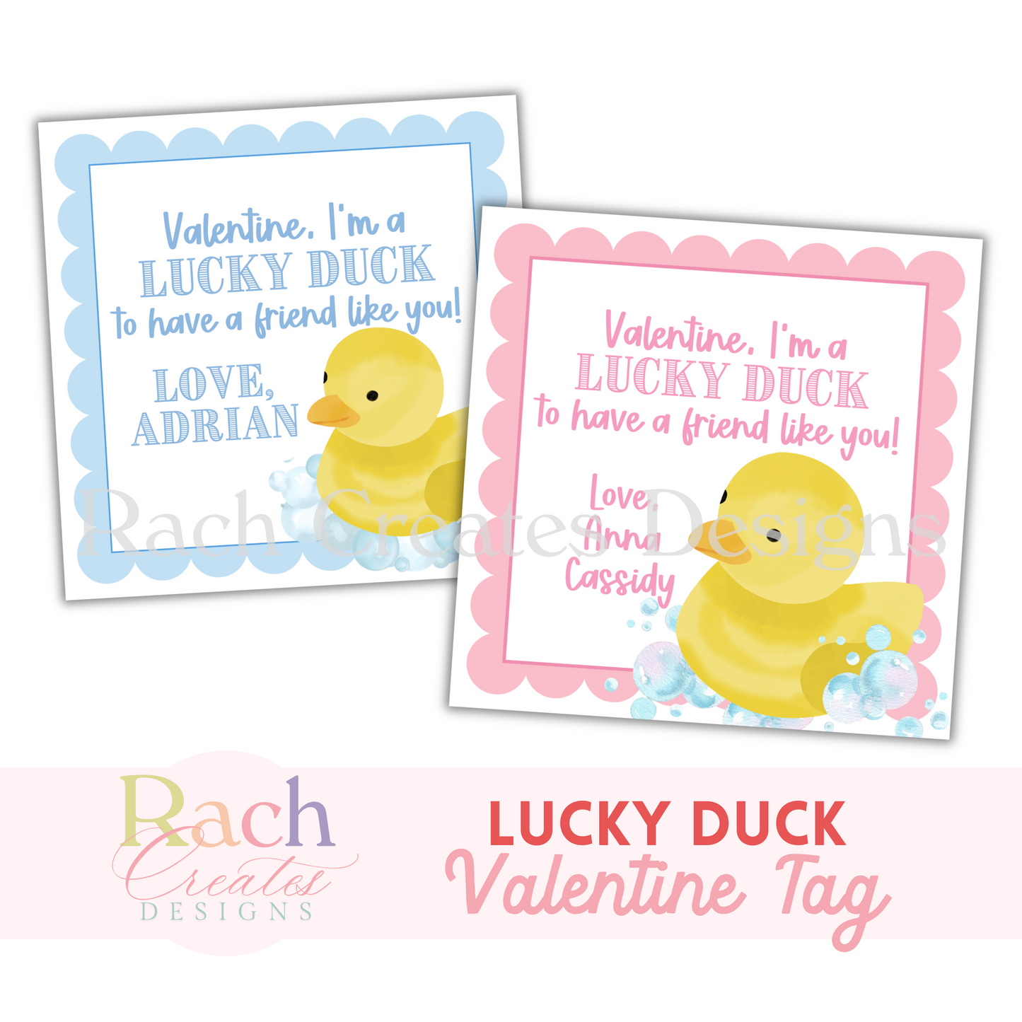 Lucky Duck Valentine Tag