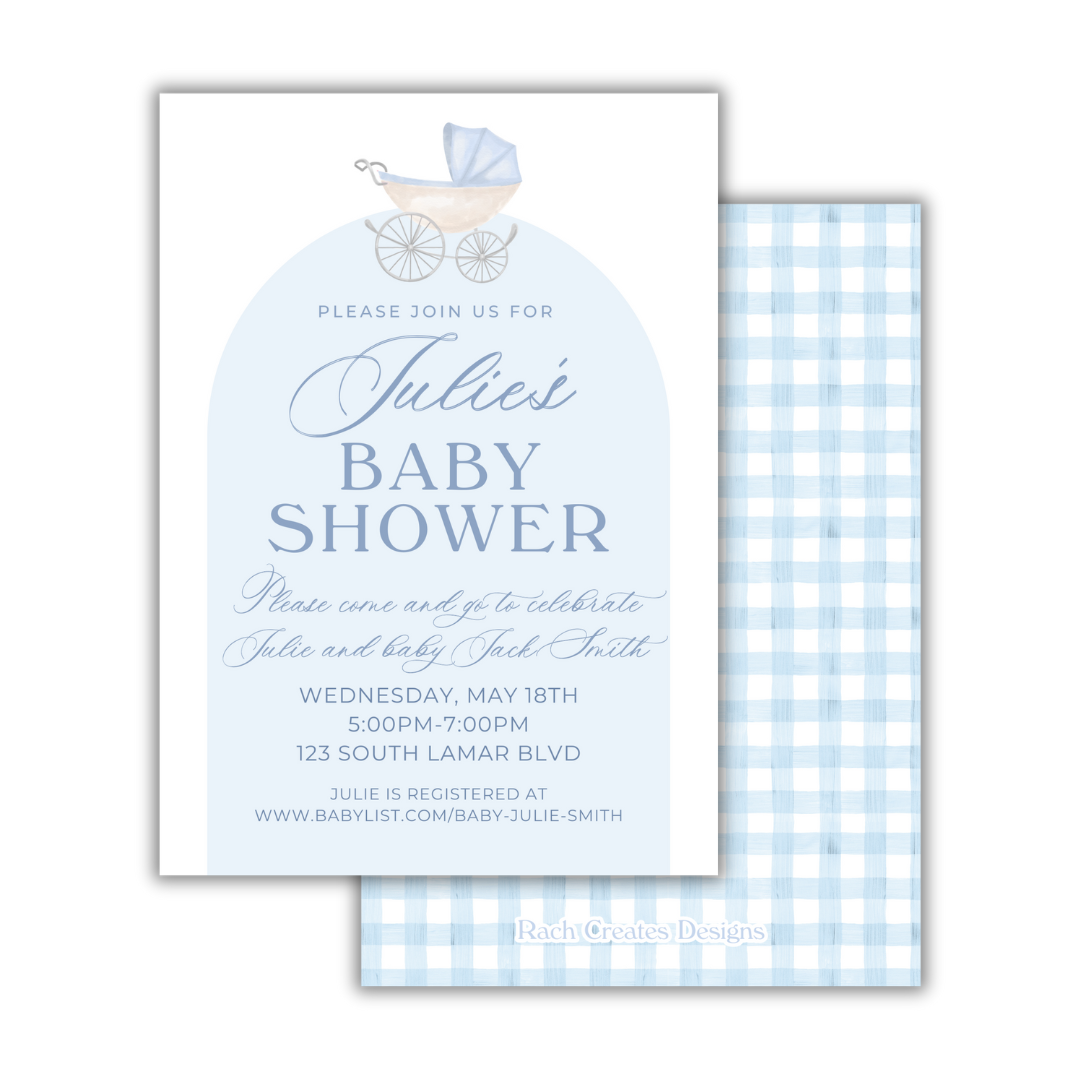 Baby Carriage Invitation