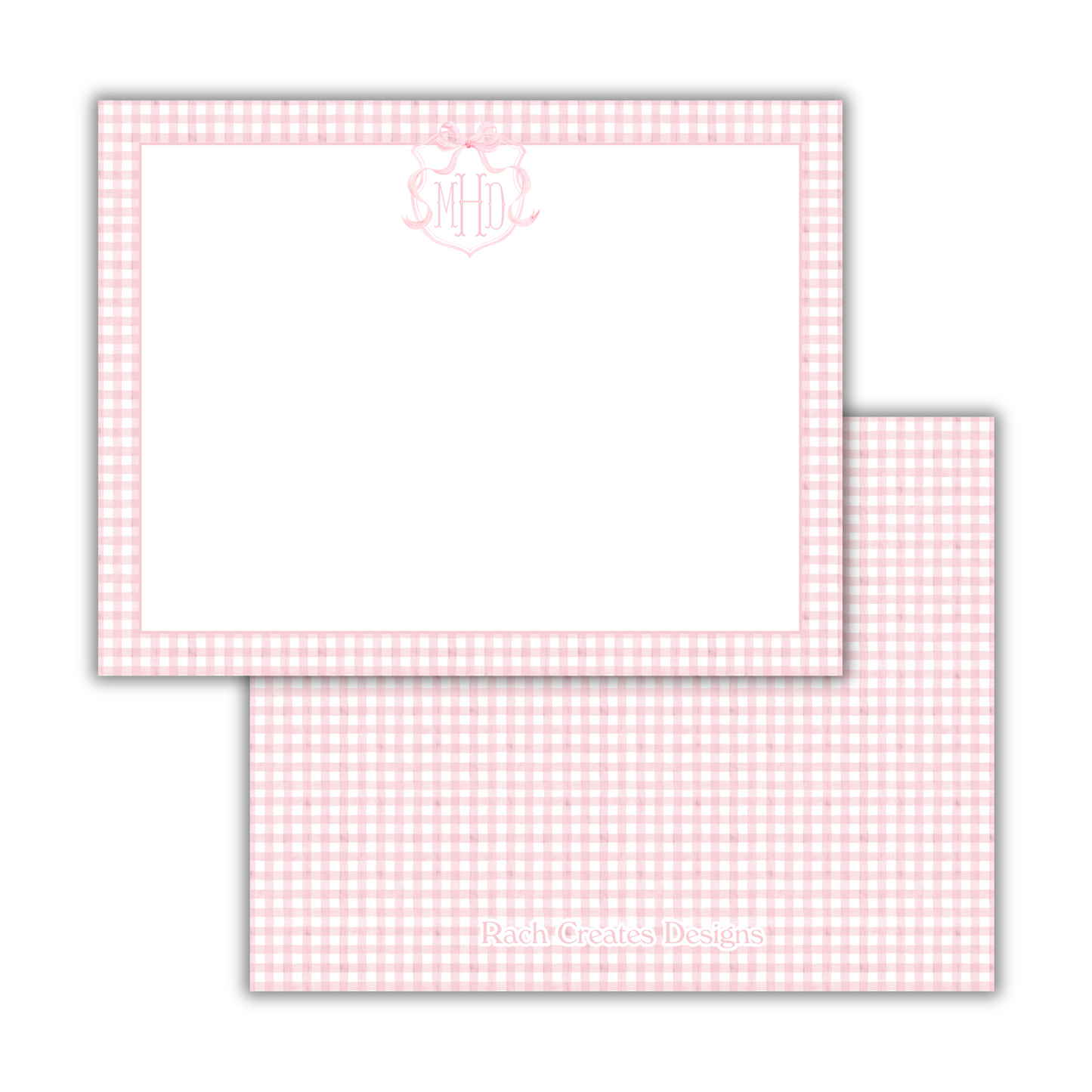 Monogram Crest + Bow Stationery