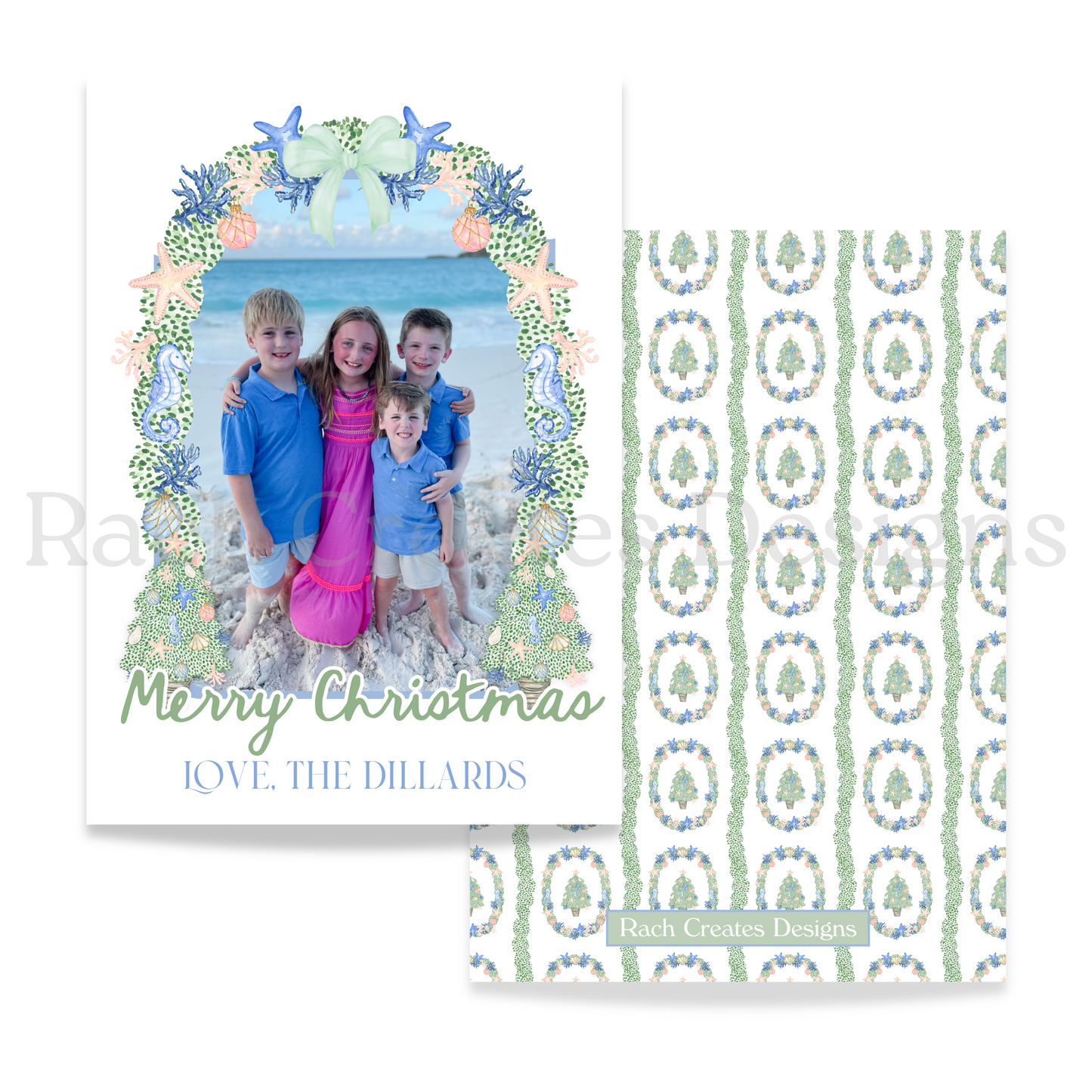 Seashell Christmas Card