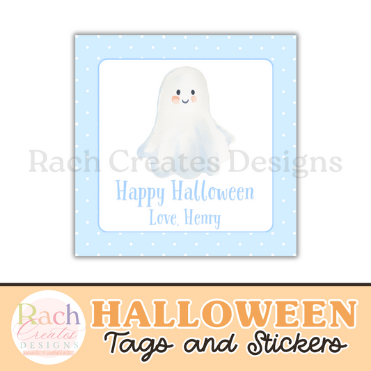 Simple Ghost Halloween Tag