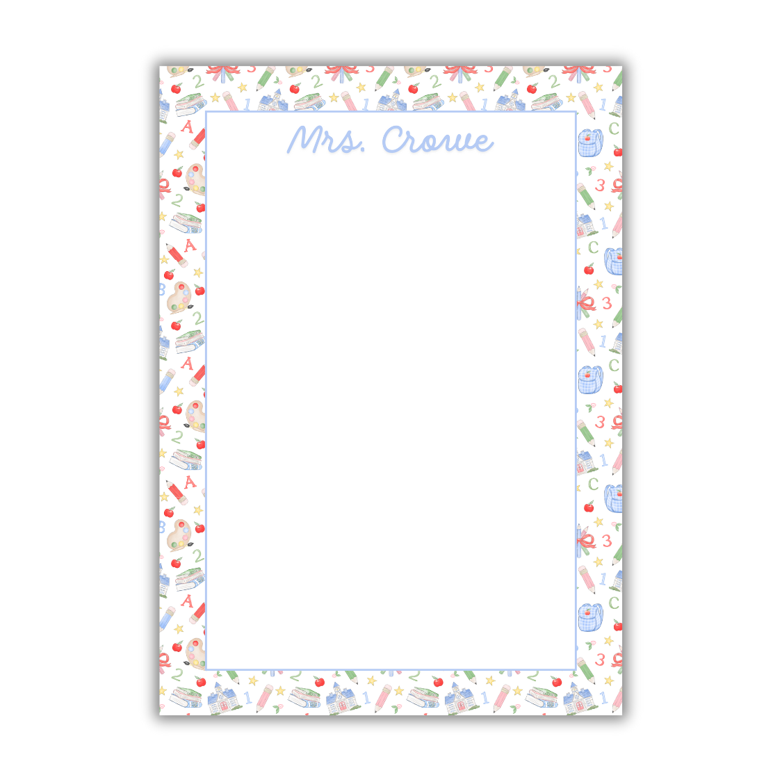 Patterned Teacher Notepads