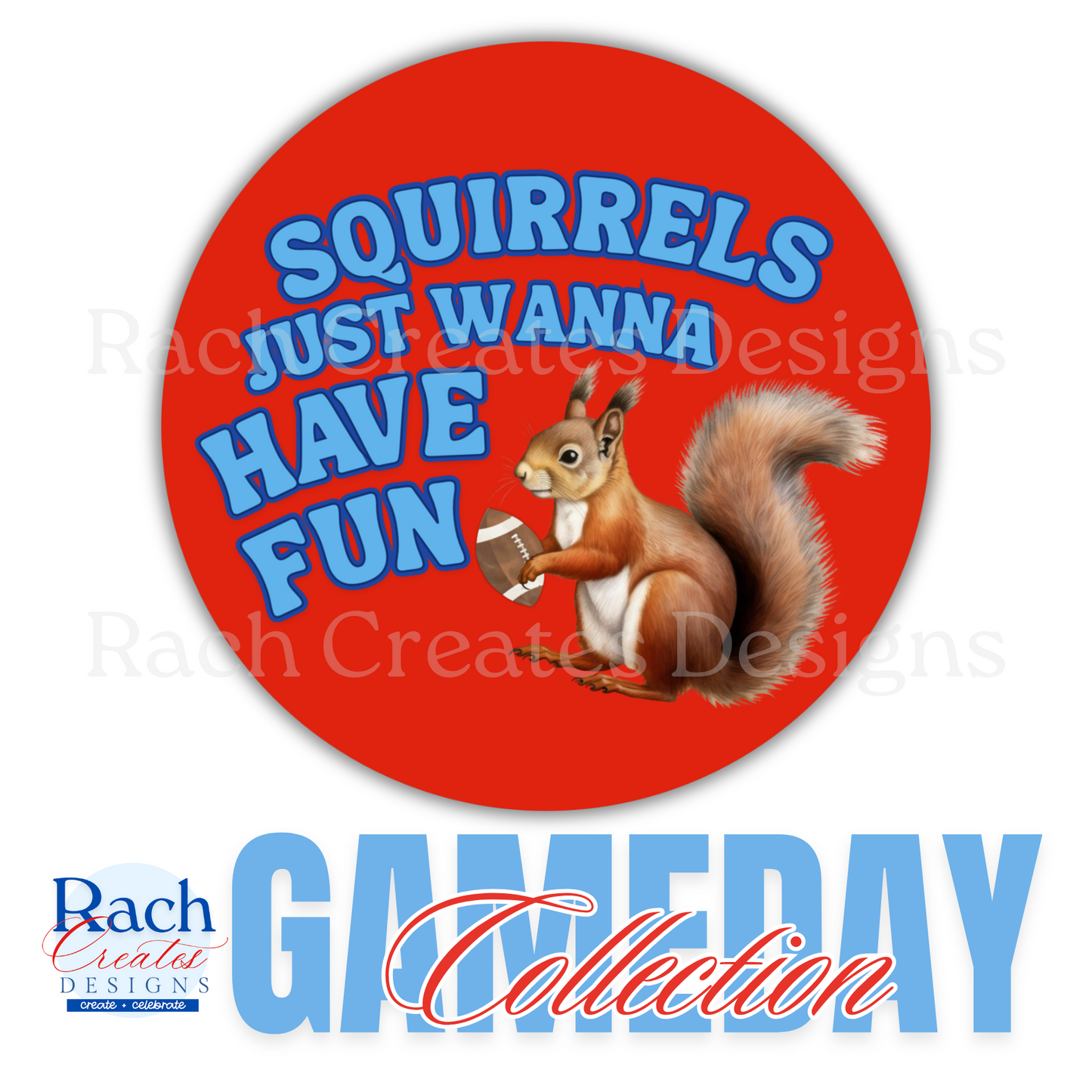 Squirrel Game Day Button