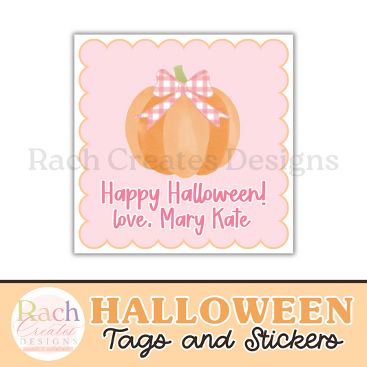 Scalloped Halloween Tag