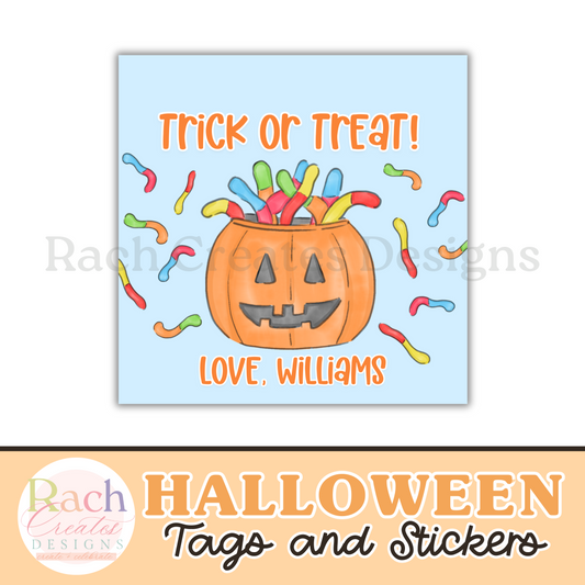 Gummy Worm Halloween Tag