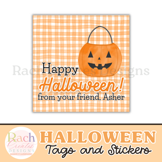 Jack-o-lantern Halloween Tag