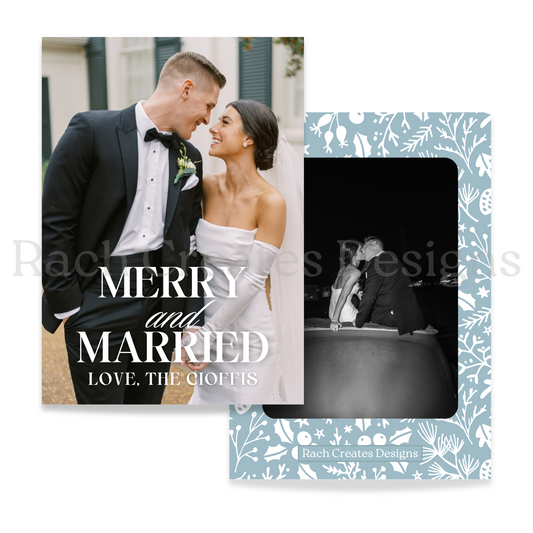 Merry and Married Christmas Card