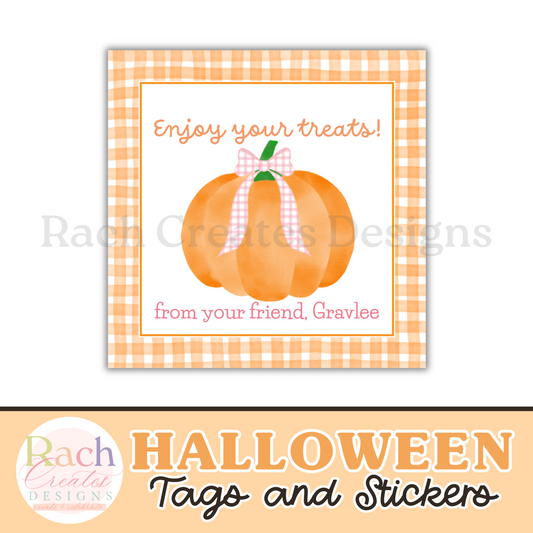 Pumpkin Treats Halloween Tag