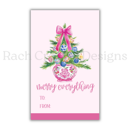 Merry Everything Rectangle Christmas Tag