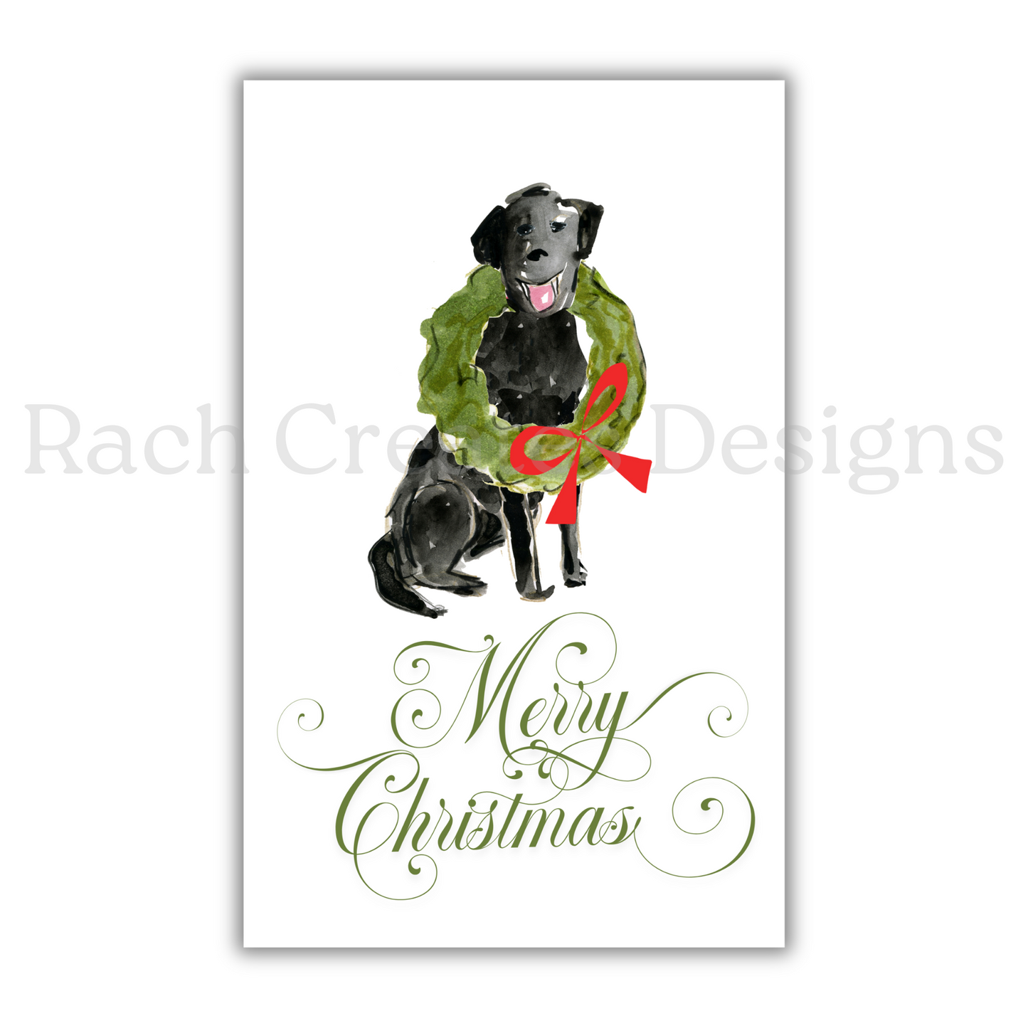 Pup Rectangle Christmas Tag