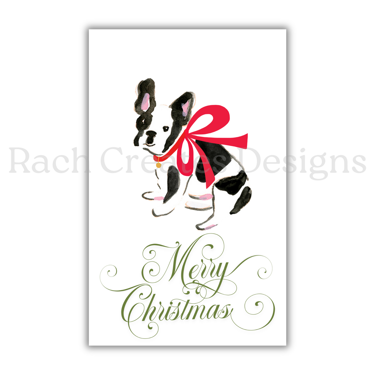 Pup Rectangle Christmas Tag