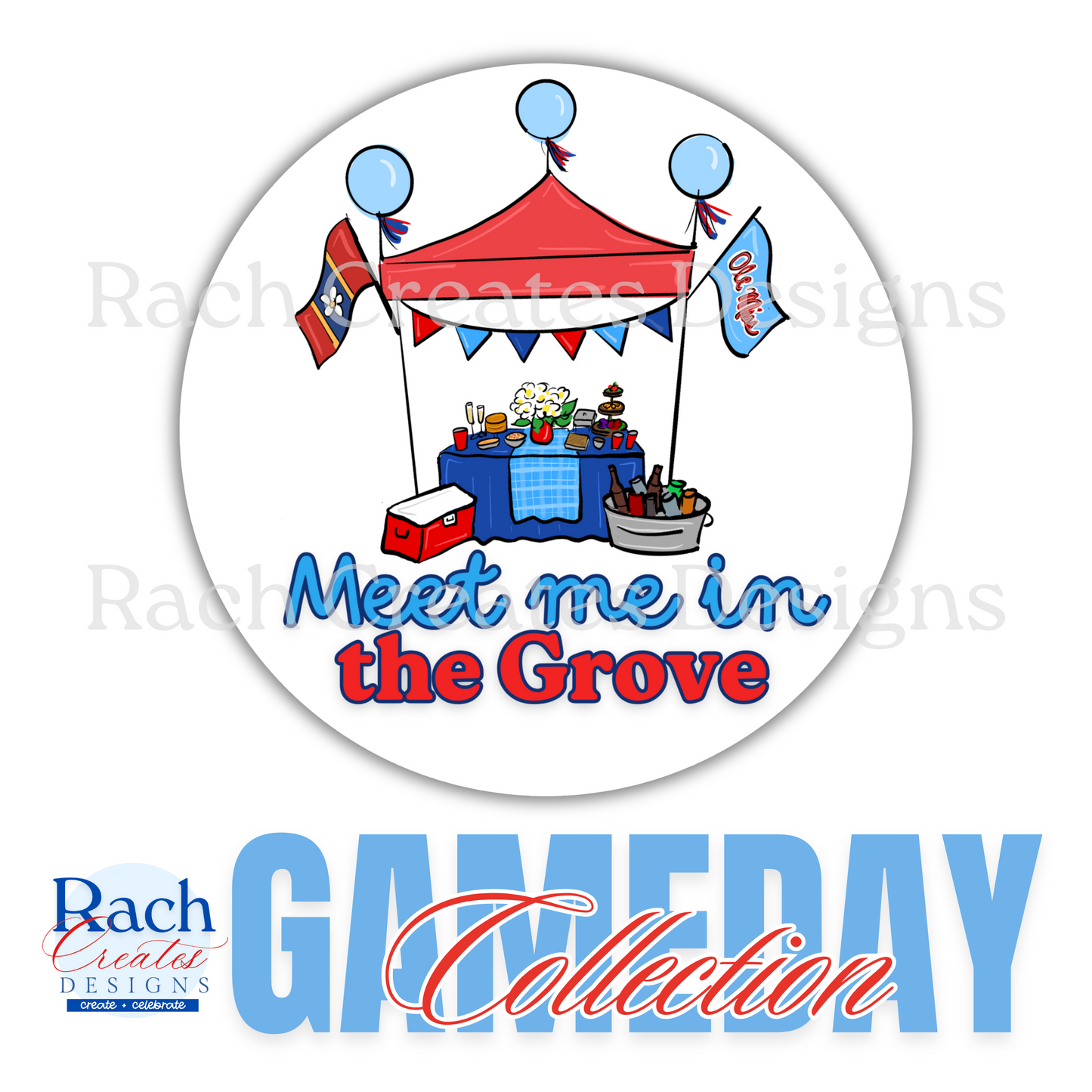 Meet Me in the Grove Game Day Button