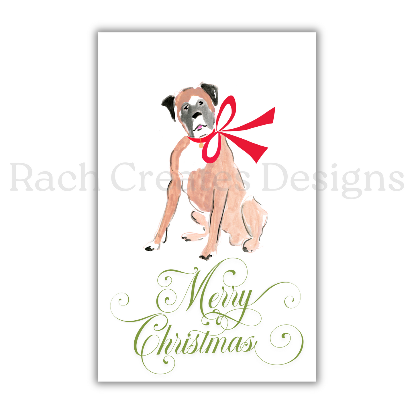 Pup Rectangle Christmas Tag