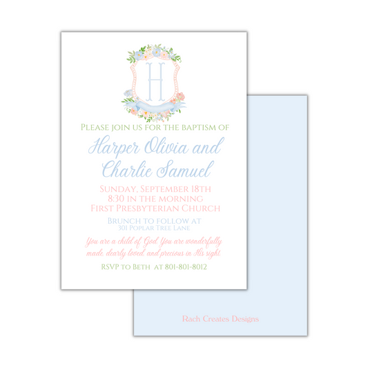 Baby Baptism Invitation
