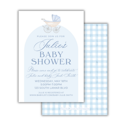 Baby Carriage Invitation