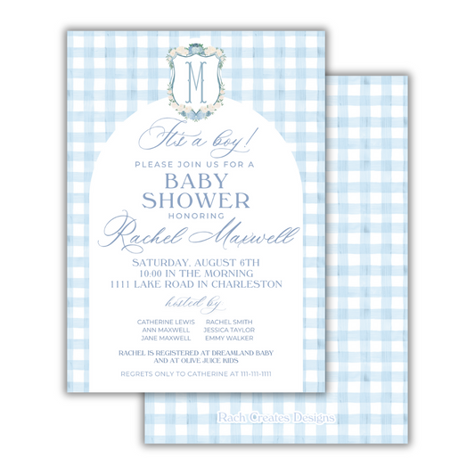 Floral Crest Invitation