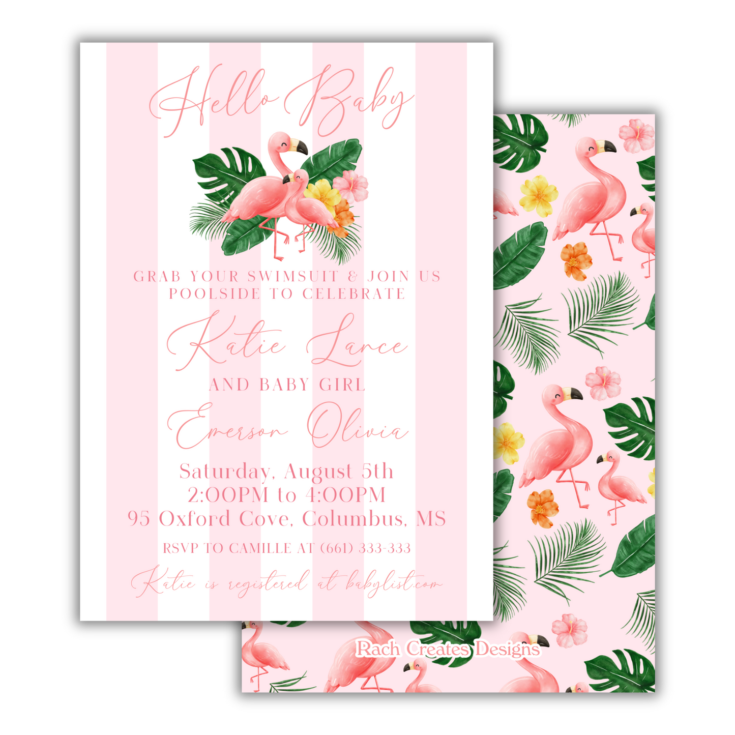 Flamingo Invitation