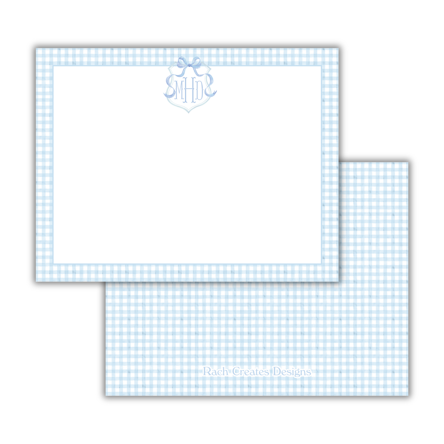 Monogram Crest + Bow Stationery