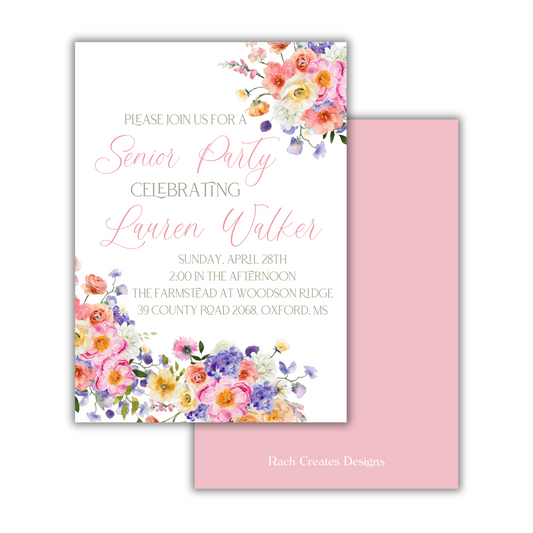 Spring Floral Shower Invitation
