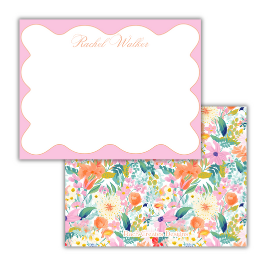 Pink Wavy Stationery